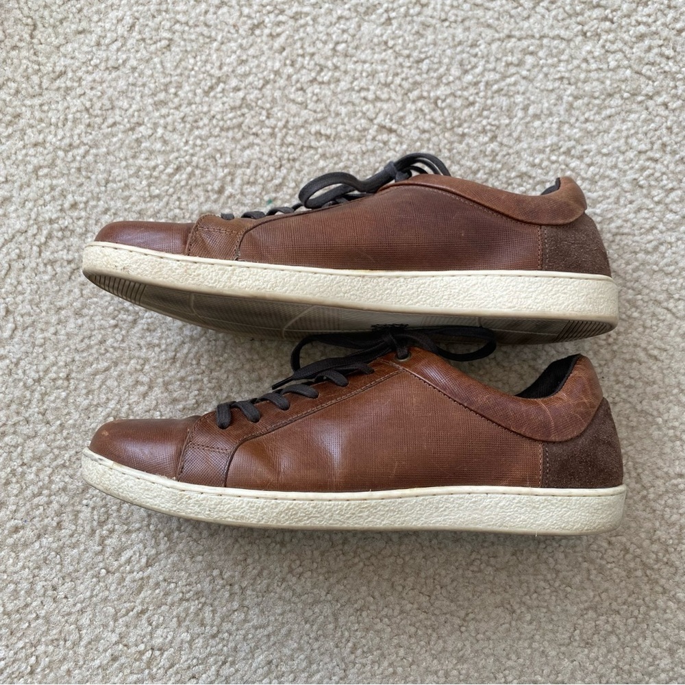 Crevo Men's Bicknor Chestnut Brown Leather Sneaker Size 11